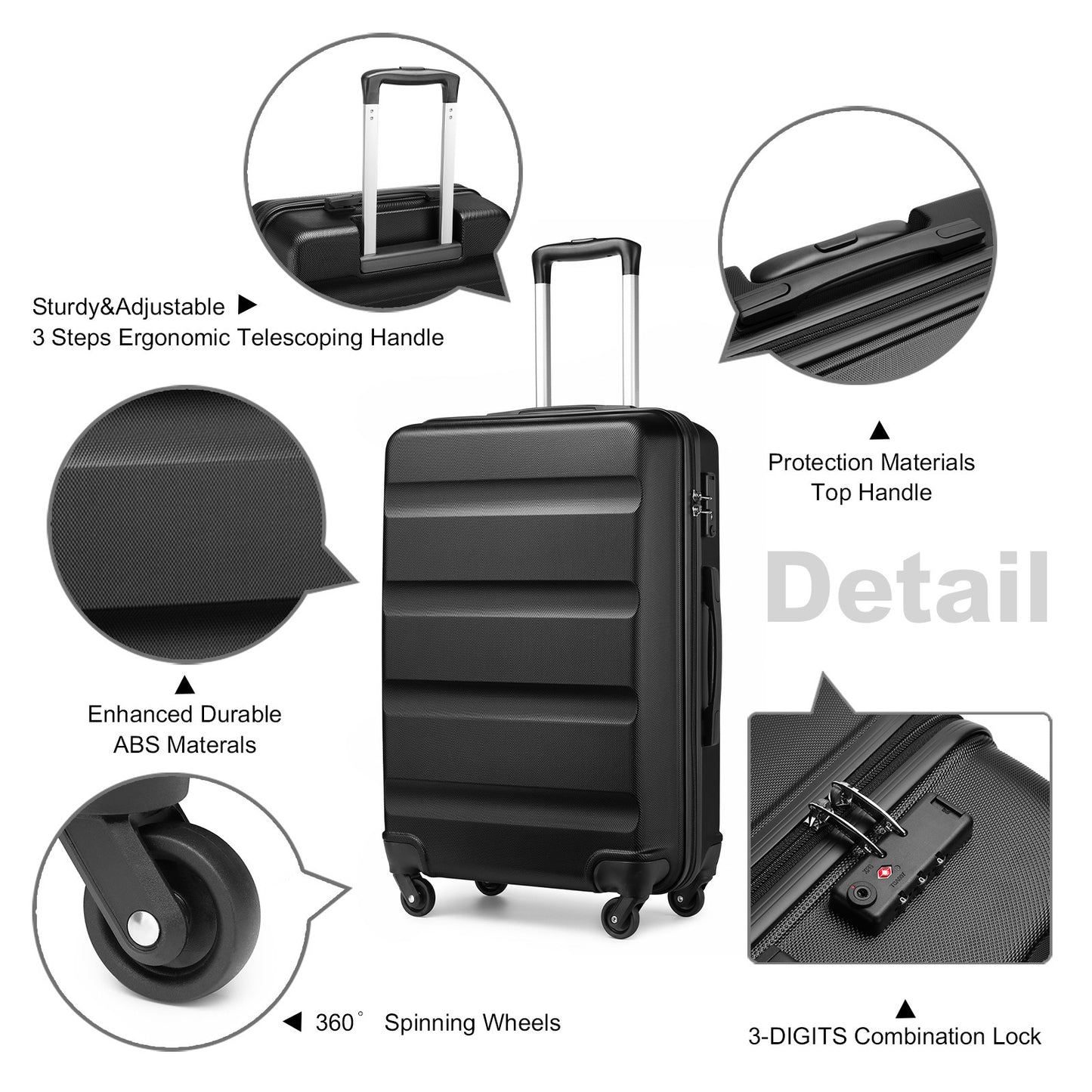 Valigia da viaggio, S (55 cm-33 L) per uso quotidiano – vista dettagliata 10