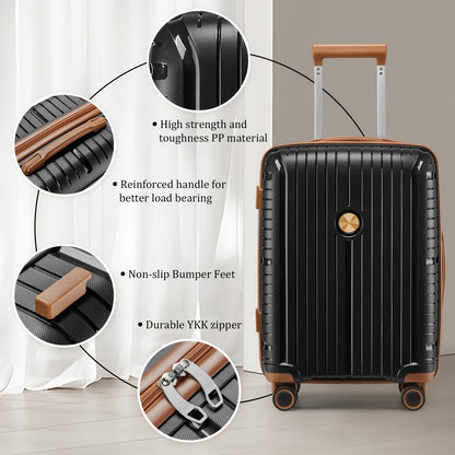 Valigia da viaggio, Set di organizer multipezzo con cinturino nero per uso quotidiano e tempo libero – vista dettagliata 3