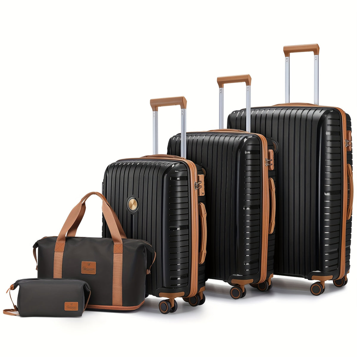 Valigia da viaggio, Set di organizer multipezzo con cinturino nero per uso quotidiano e tempo libero – vista dettagliata 13