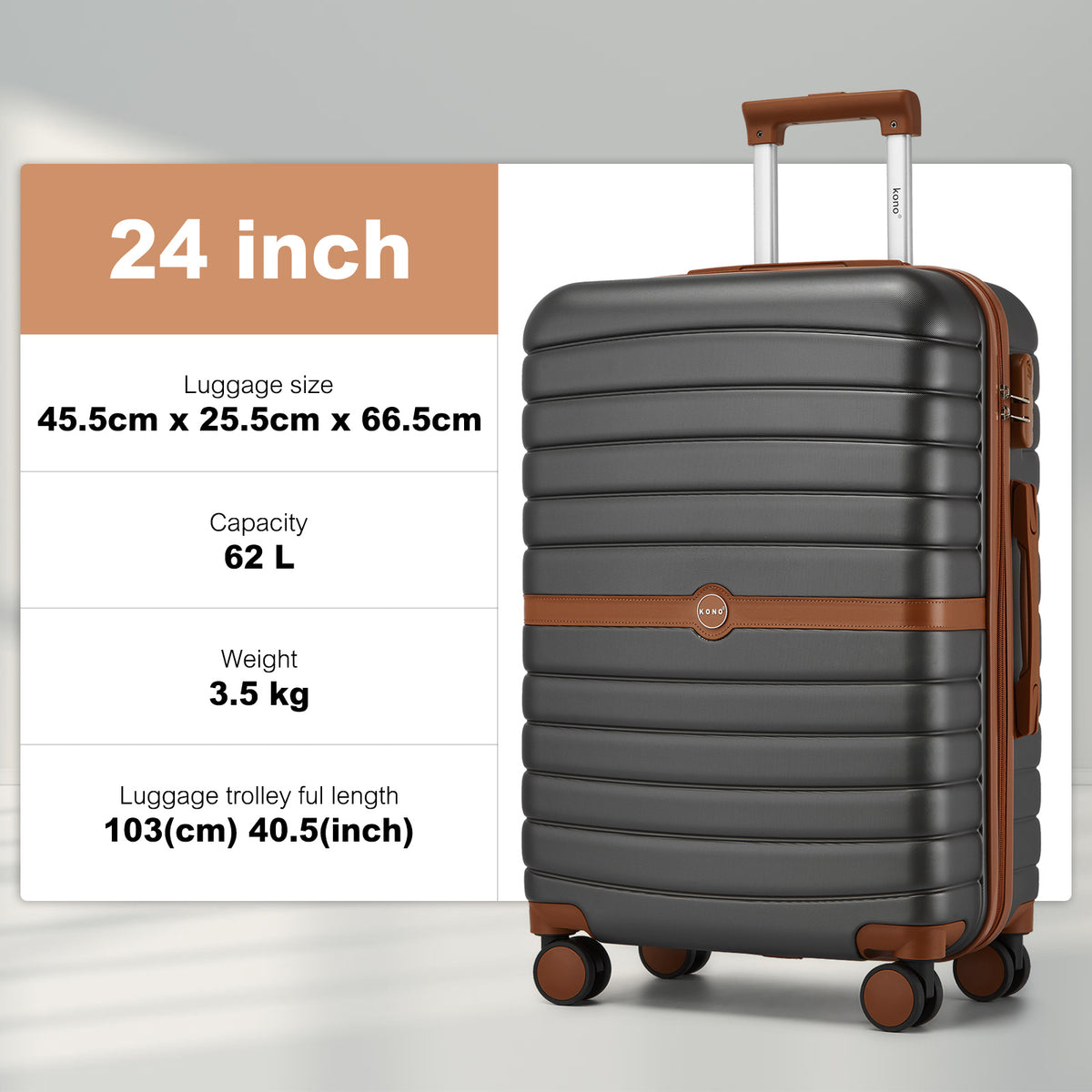 Valigia Kono, guscio rigido ABS per campeggio e viaggio – vista dettagliata 39