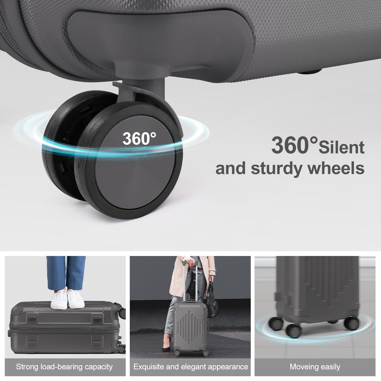 Valigia, rotazione 360° per campeggio e viaggio – vista dettagliata 7