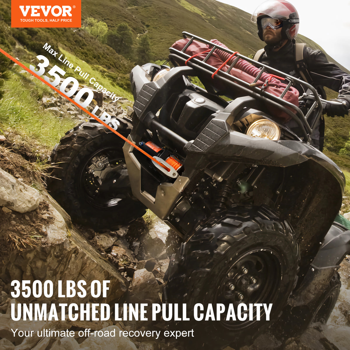 Verricello Elettrico ATV UTV, 1587.6 kg per uso quotidiano e casa – vista dettagliata 3