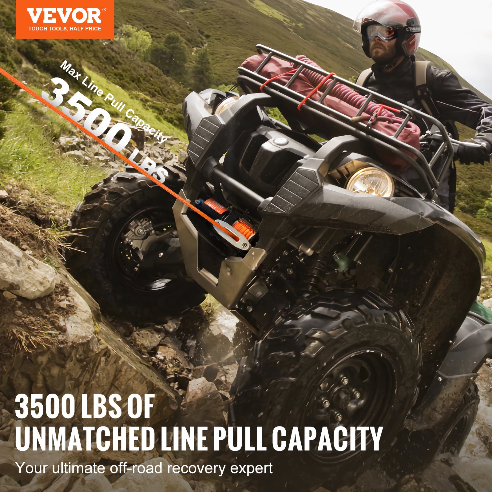 Verricello Elettrico ATV UTV, 1587.6 kg per uso quotidiano e casa – vista dettagliata 3