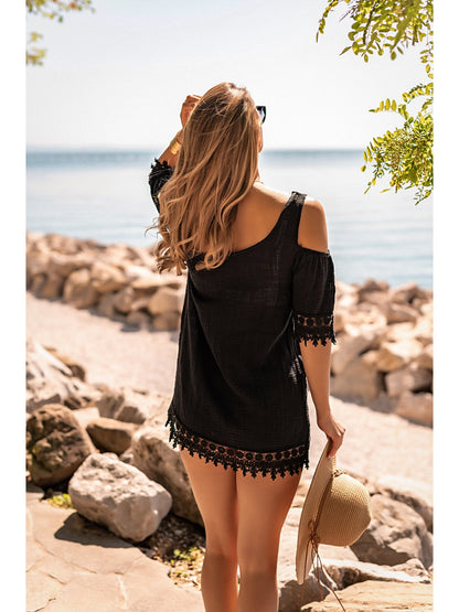 Vestito estivo corto da spiaggia, cotone per uso quotidiano e casa – vista dettagliata 7