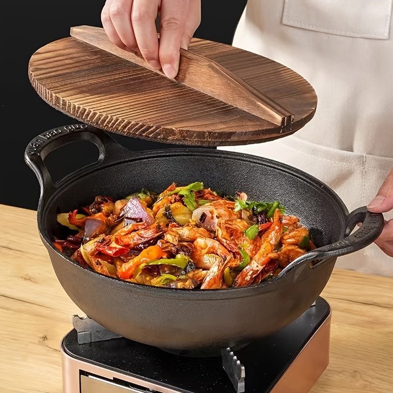 Wok in ghisa, 7,87 pollici per campeggio e viaggio – vista principale