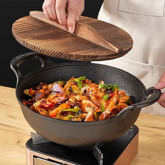 Wok in ghisa, 7,87 pollici per campeggio e viaggio – vista principale