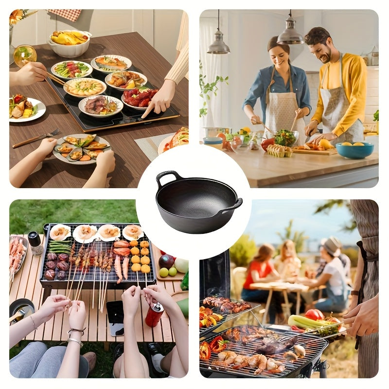 Wok in ghisa, 7,87 pollici per campeggio e viaggio – vista dettagliata 6