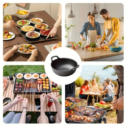 Wok in ghisa, 7,87 pollici per campeggio e viaggio – vista dettagliata 6