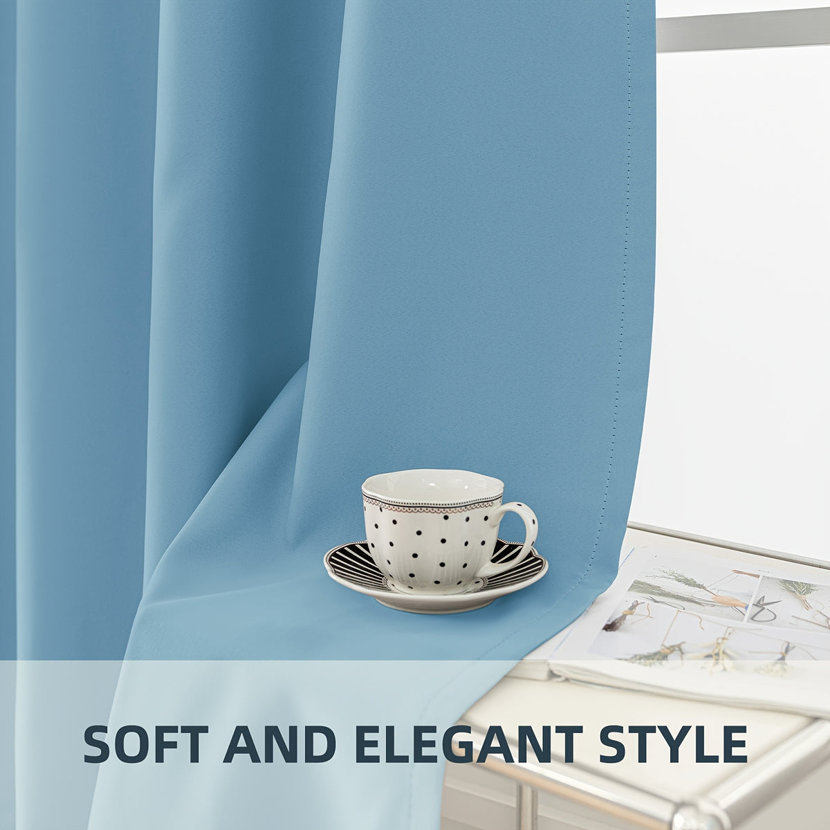 Ystyle Tende a Due Pezzi, Beige per camera da letto e letto – vista dettagliata 8