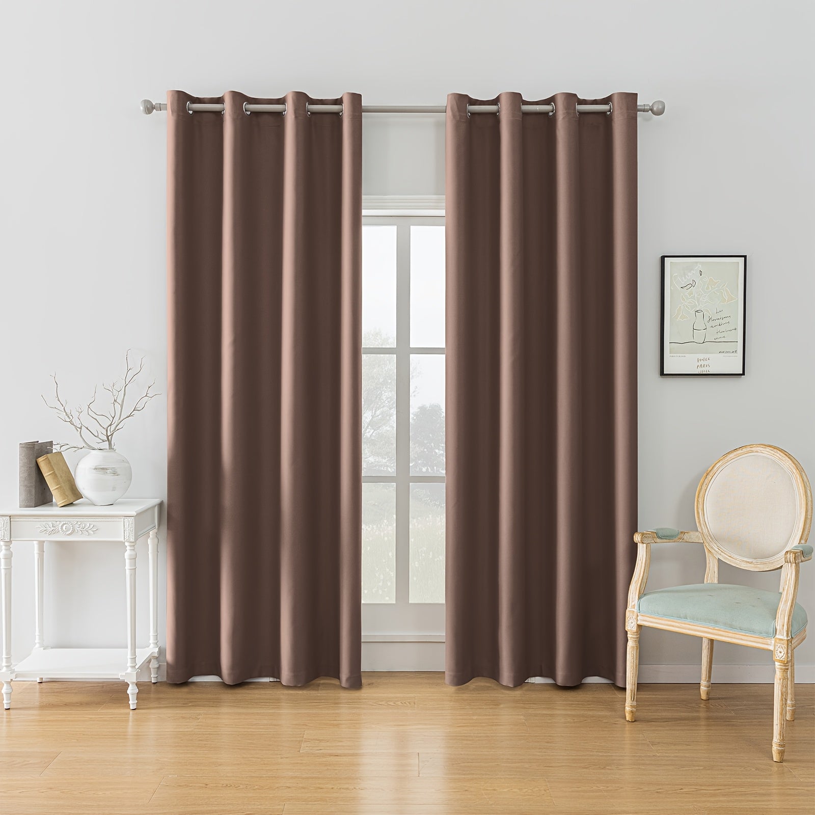 Ystyle Tende a Due Pezzi, Beige per camera da letto e letto – vista dettagliata 24