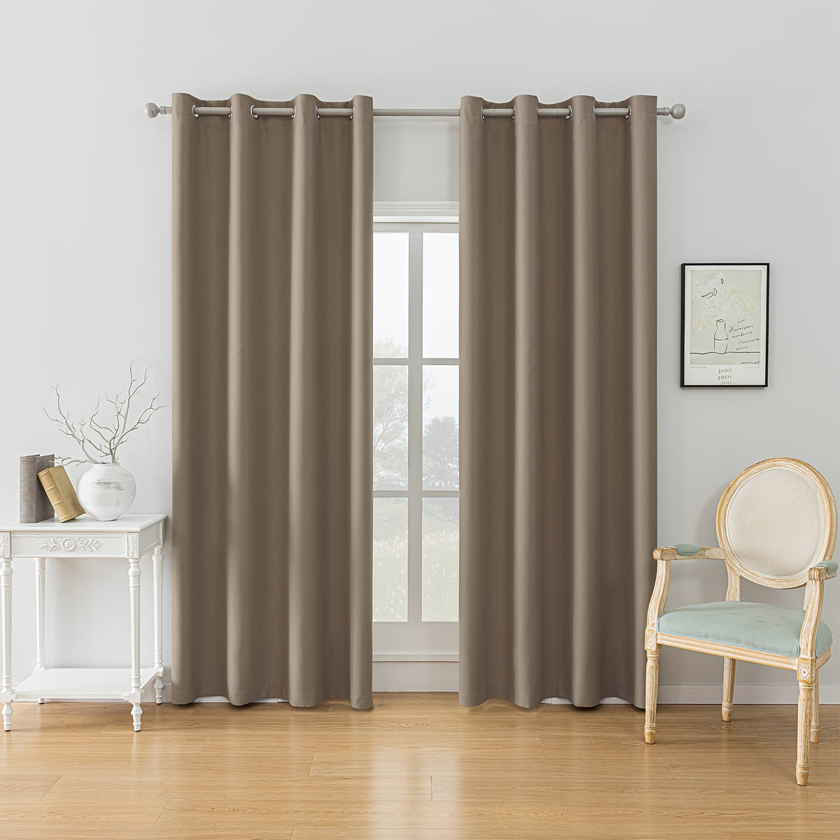 Ystyle Tende a Due Pezzi, Beige per camera da letto e letto – vista dettagliata 30