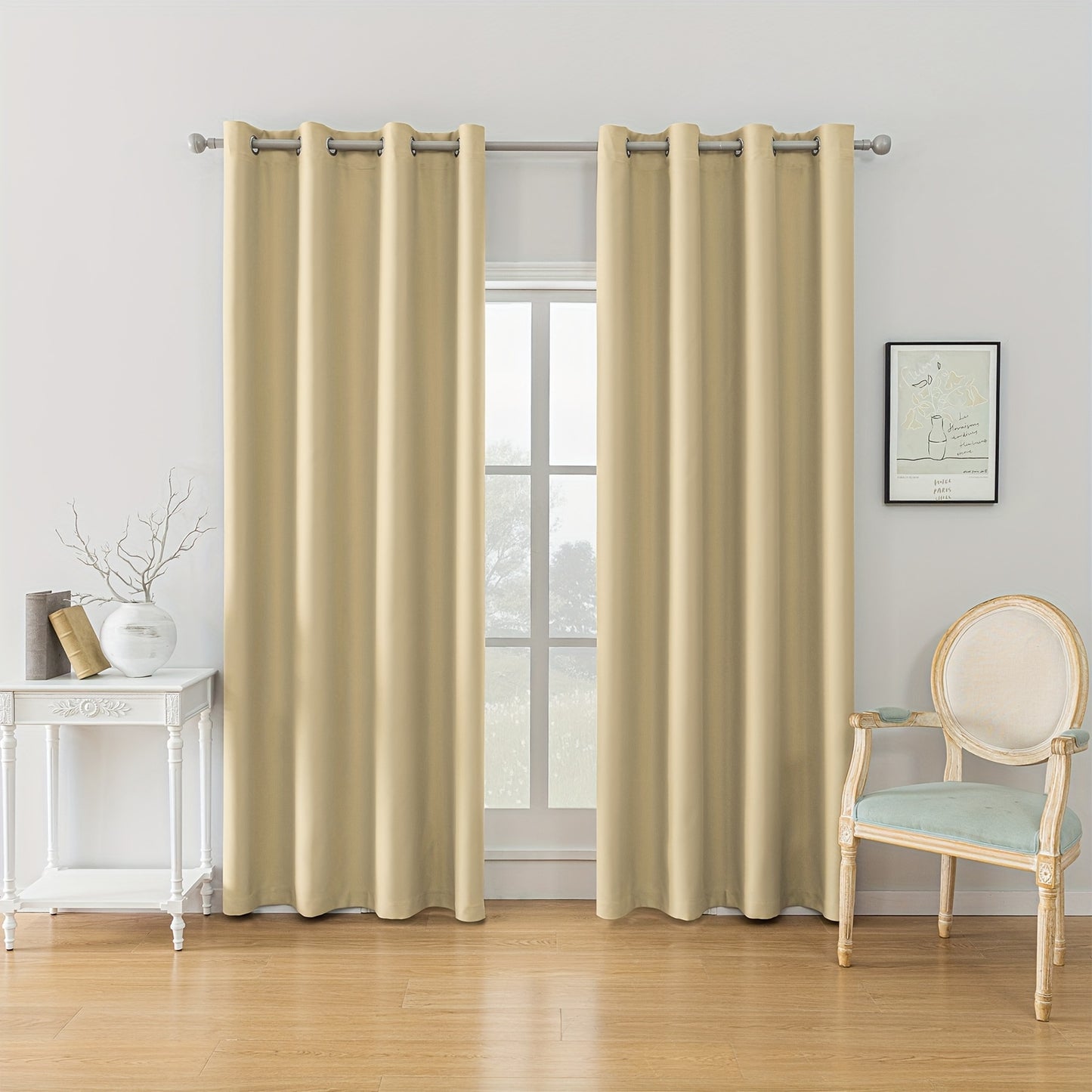 Ystyle Tende a Due Pezzi, Beige per camera da letto e letto – vista dettagliata 34