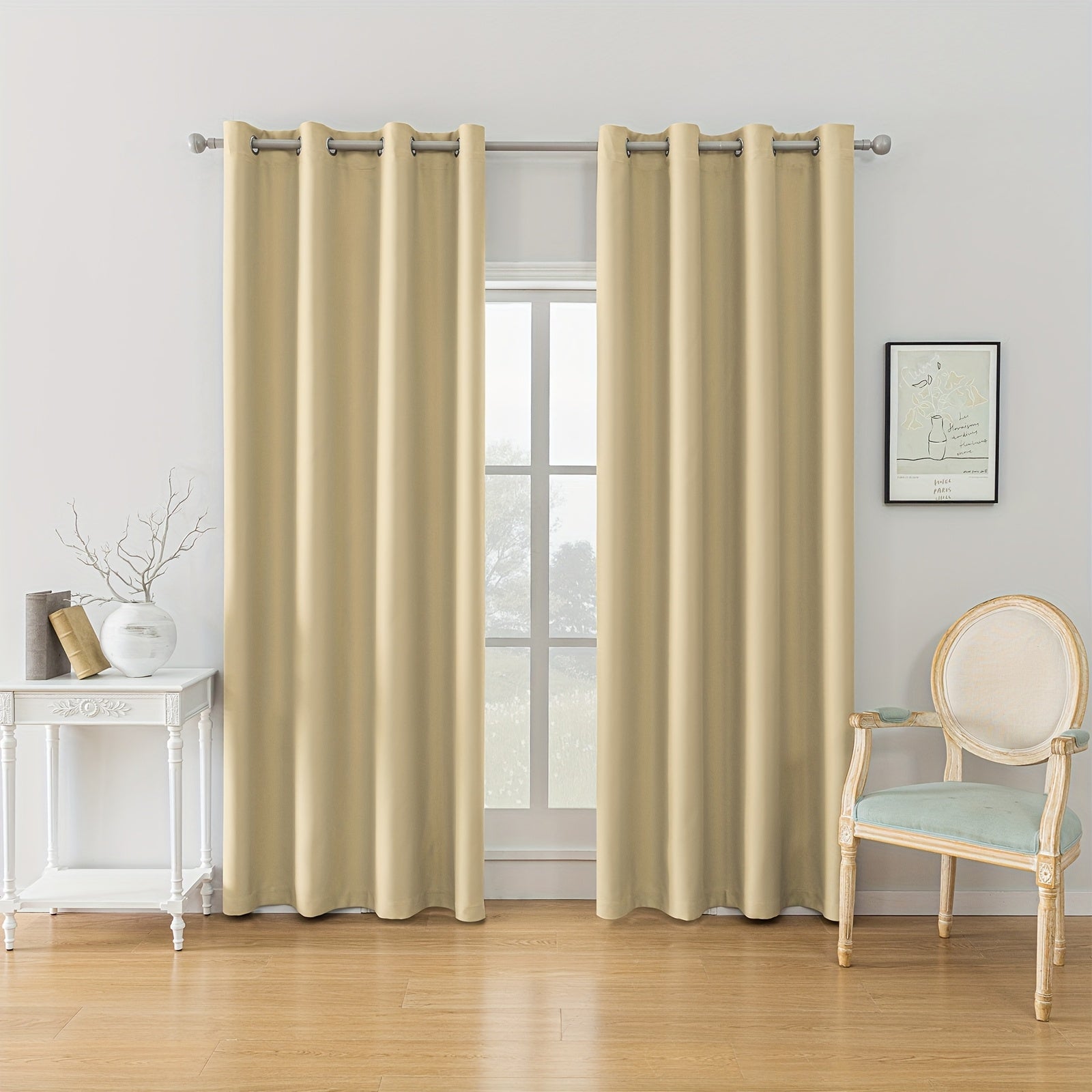 Ystyle Tende a Due Pezzi, Beige per camera da letto e letto – vista dettagliata 34