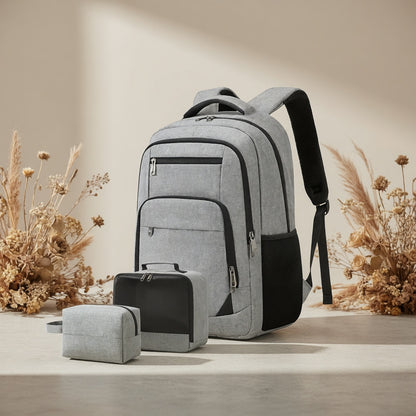 Zaino, Grigio per uso quotidiano e scuola – vista dettagliata 7