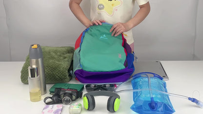 Zaino, Verde per uso quotidiano e scuola – vista dettagliata 9